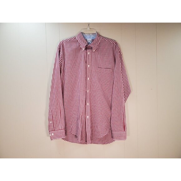 Brooks Brothers Regent Men's Large Red Plaid Long Sleeve Button Down Shirt - Picture 4 of 6